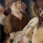 Pietà: Cristo morto con quattro angeli,1475 c., tempera e olio su tavola, provenienza: Tempio Malatestiano, Rimini, Museo della Città, inv. 18 PQ