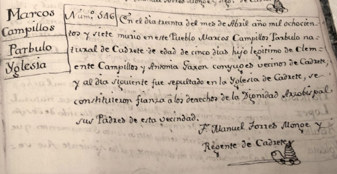 female infants die Europe Extract from a Spanish archive on the number of deaths, one of many thousands of archive pages that the researchers have mapped