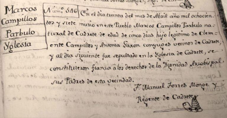 female infants die Europe Extract from a Spanish archive on the number of deaths, one of many thousands of archive pages that the researchers have mapped