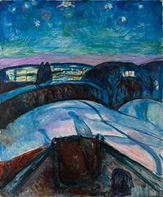 mostra Munch. Il grido interiore EDVARD MUNCH, Notte stellata, 1922–1924. Olio su tela, 80,5x65 cm. Foto © Munchmuseet