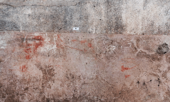 Casa del II Cenacolo, Colonnato: carboncino parete est amb. M