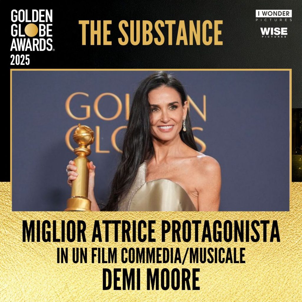 Demi Moore Golden Globe The Substance