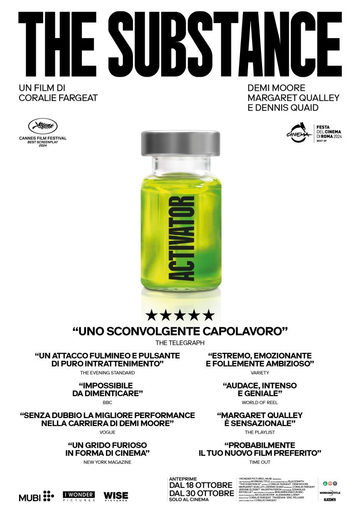 The Substance, film di Coralie Fargeat teaser poster