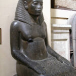 Egyptian scribes: Amenhotep, son of Hapu, as an elderly man. Egyptian Museum, Cairo.