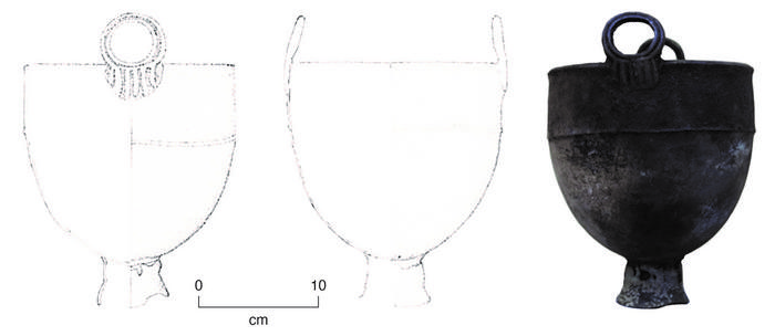 One of the cauldrons analyzed and artists reconstruction. Credits: Jamsranjav Bayarsaikhan and Bruce Worden