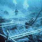 Kyrenia Ship Hull during excavation. Kyrenia Ship hull on the seabed off northern Cyprus during underwater excavation in the later 1960s. Credits: Image provided to authors by Kyrenia Ship Excavation team for use with this paper, CC-BY 4.0
