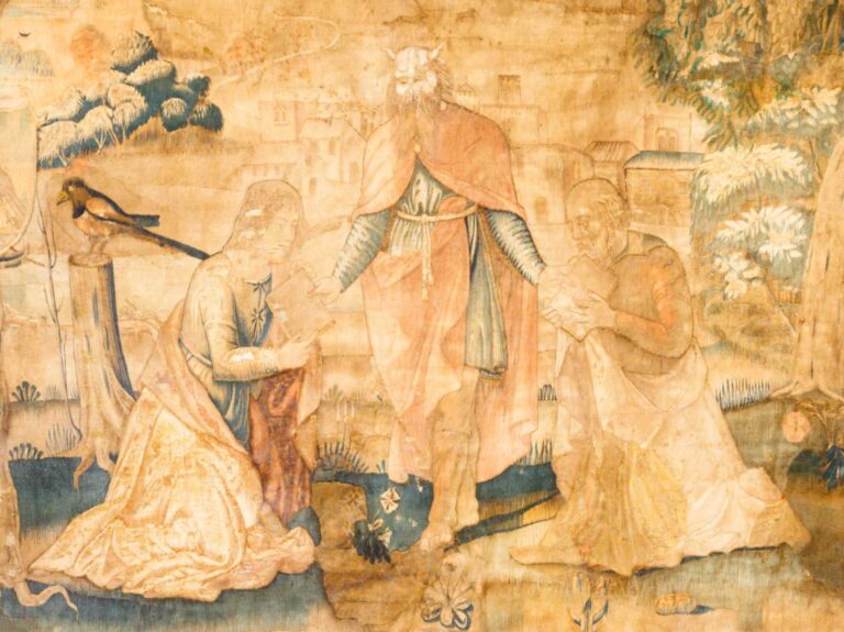 arazzo 1528 Mosè consegna le tavole della legge