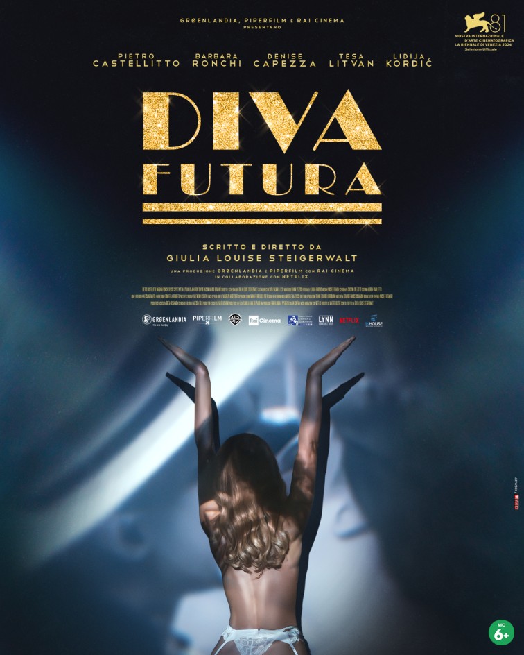 il teaser poster del film Diva Futura, film di Giulia Louise Steigerwalt