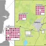 plague Neolithic decline Scandinavia Overview of sample locations. Each individual is represented by coloured shapes, with squares and circles representing males and females, respectively, and triangles representing sex unknown. Colours indicate genetic ancestry and black crosses designate plague-positive individuals. Scale bar, 5 km. Credits: Seersholm, F.V., Sjögren, KG., Koelman, J. et al. 2024, CC BY 4.0