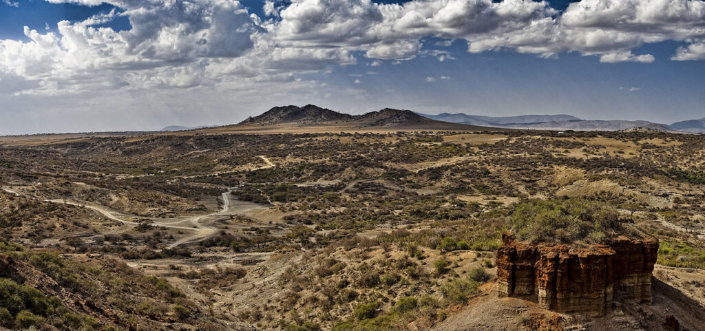 Olduvai Gorge or Oldupai Gorge one of the fossil hotspots for human evolution