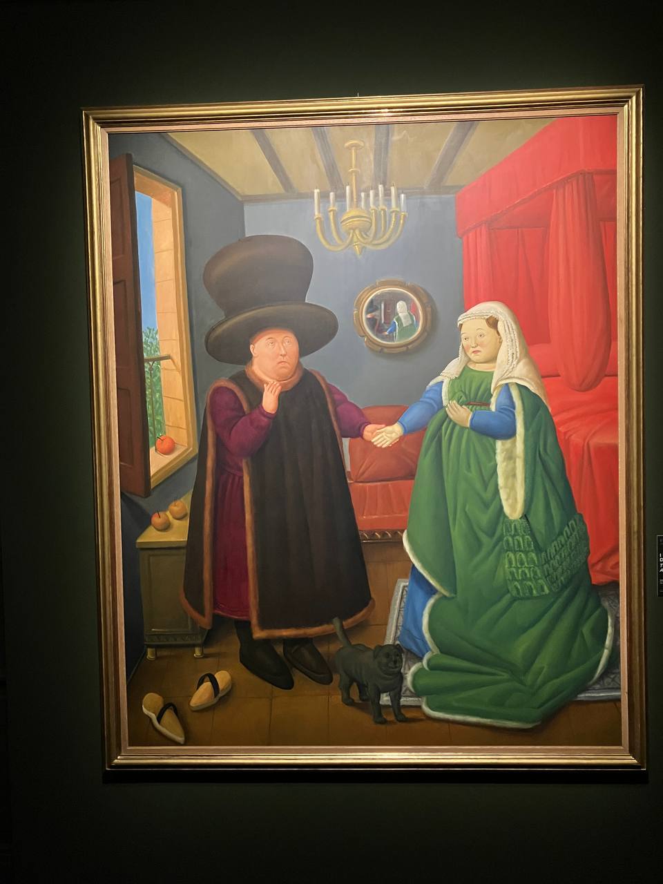 I coniugi Arnolfini da Van Eyck (2006). Foto di Alessandro Turillo