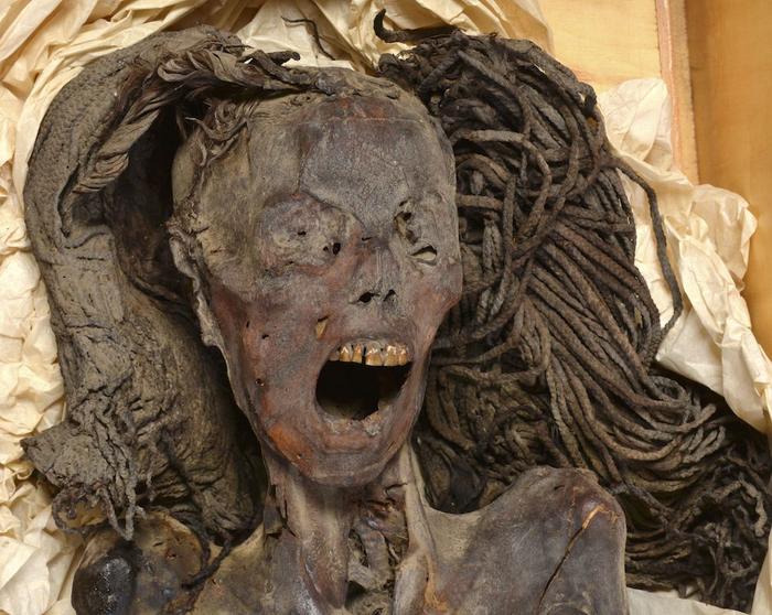 The Screaming Woman mummy. Credits: Sahar Saleem, CC BY