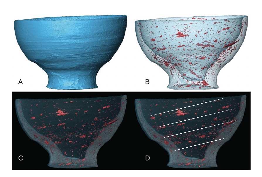 Middle Bronze Age Cretan ceramics Alignement and orientation of voids