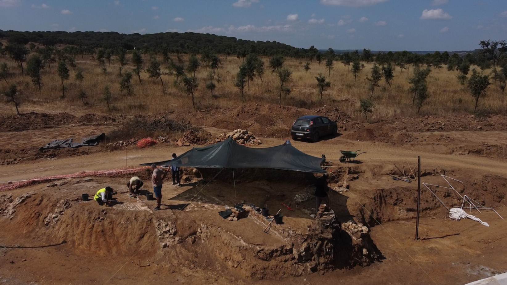 Vista generale sullo scavo archeologico di Porto da Lama, Raul Losada