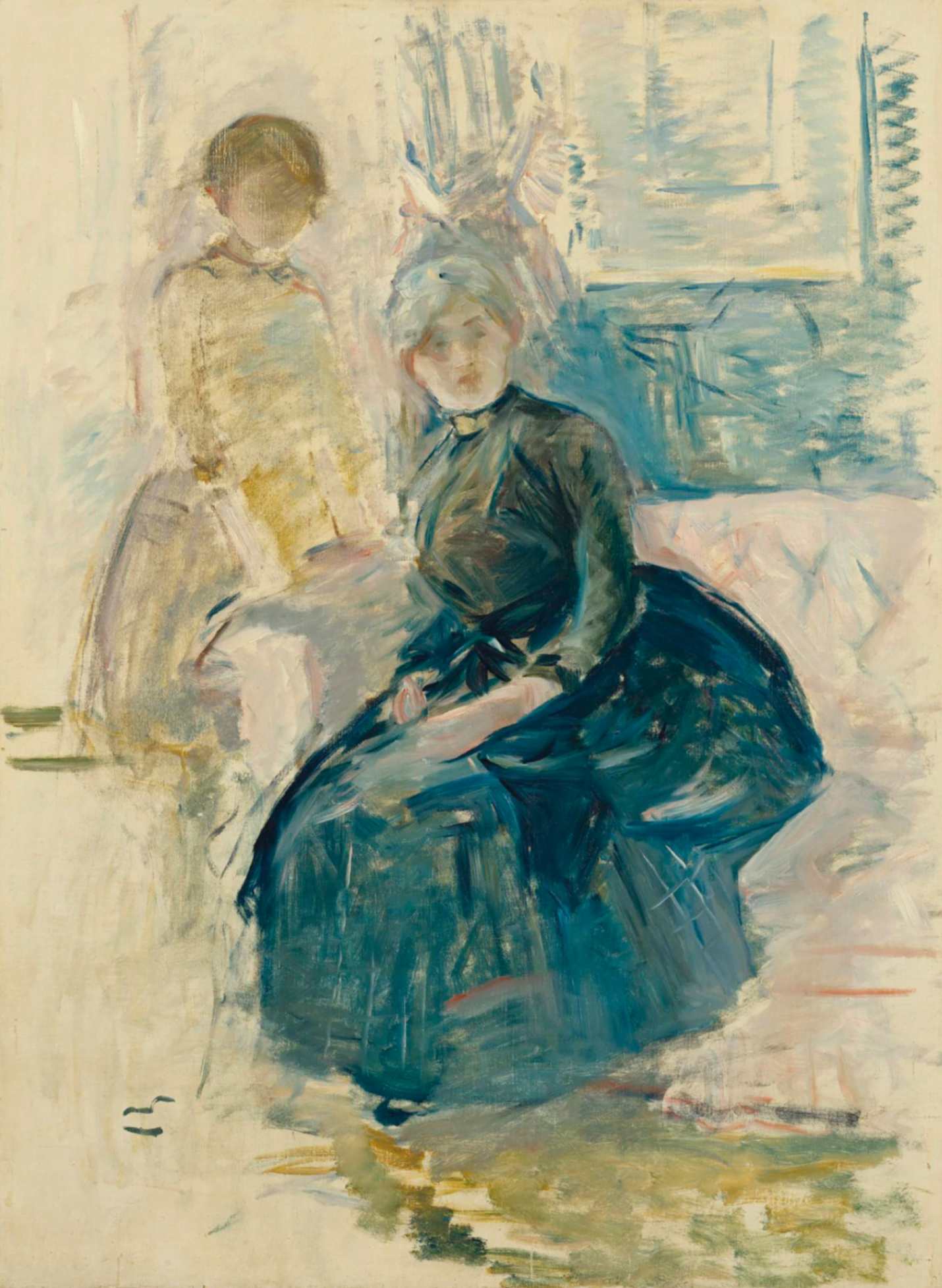 Berthe Morisot Autoritratto con la figlia davanti a una finestra 1887 Olio su tela Summit Trust Geneva for the Sidarta Collection