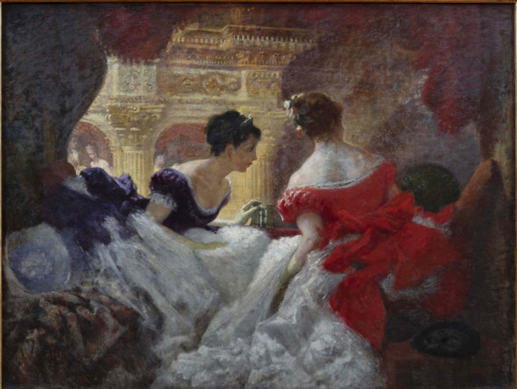 Enrico Junck Torino, 1848 - Pisa, 1878 A teatro, 1878 Olio su tela Dono di Benedetto Fiore, 1879 P/416