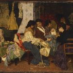 Giacomo Favretto Venezia, 1849 - 1887 In sartoria (rammendatrici), 1878 Olio su tela Legato di Ettore De Fornaris, Torino, 1978