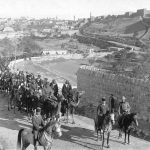 1914-1918 First World War Volunteer Arab Camel Corps fr[om] S. Arabia leaving for the Front, 1916. American Colony (Jerusalem). Photo Department, photographer - United States Library of Congress's Prints and Photographs division, digital ID ppmsca.13709. Public domain picture