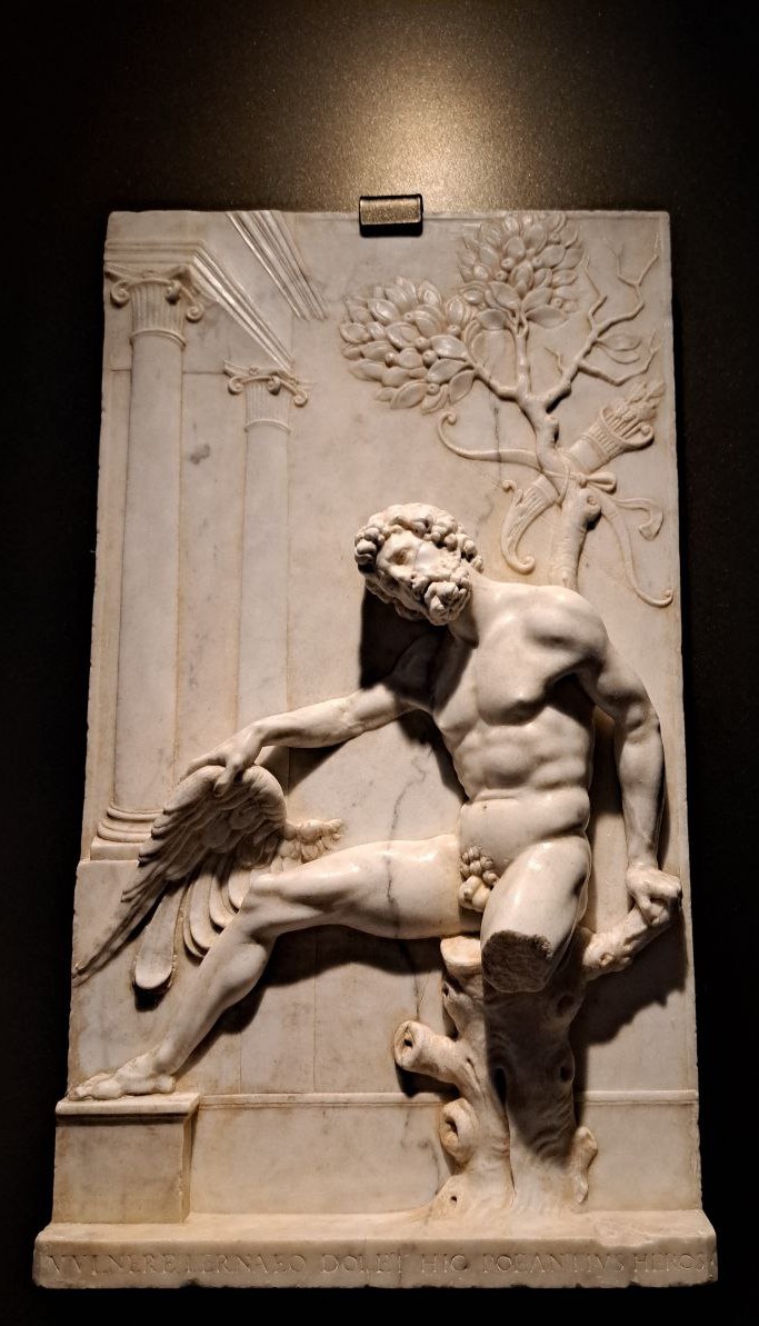 Giovanni Maria Mosca, Filottete, marmo di Carrara (1520 circa). Foto di Giuseppe Fraccalvieri