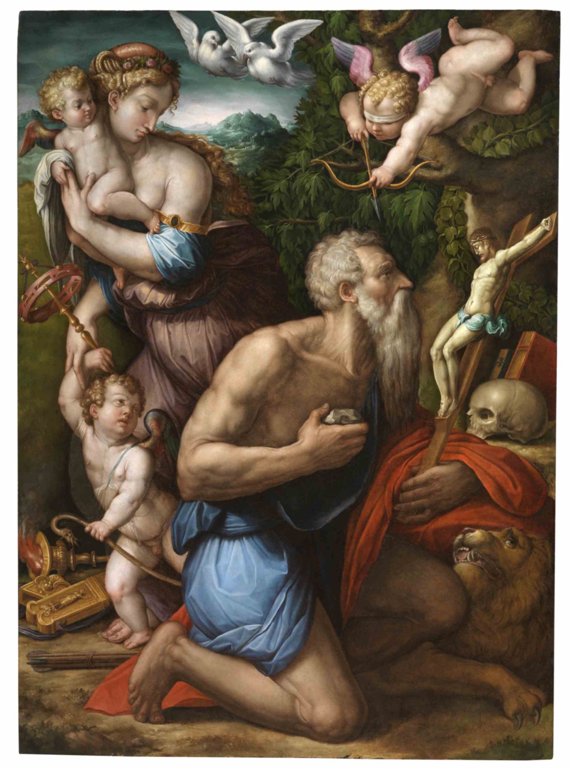 Giorgio Vasari - Tentazioni di San Girolamo - Gallerie degli Uffizi