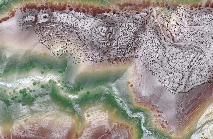 Composite lidar view of Tugunbulak. (Credit: SAIElab/J.Berner/M.Frachetti)