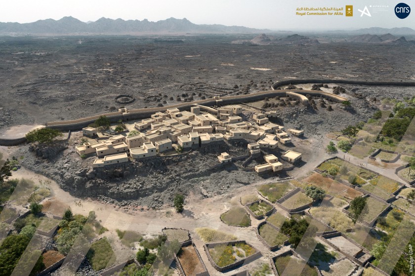 3D virtual reconstruction of the Bronze Age site of al-Natah. Reprinted under a CC BY license, with permission from AFALULA-RCU-CNRS, 2024. Photo Credits: Charloux et al., 2024, PLOS ONE, CC-BY 4.0