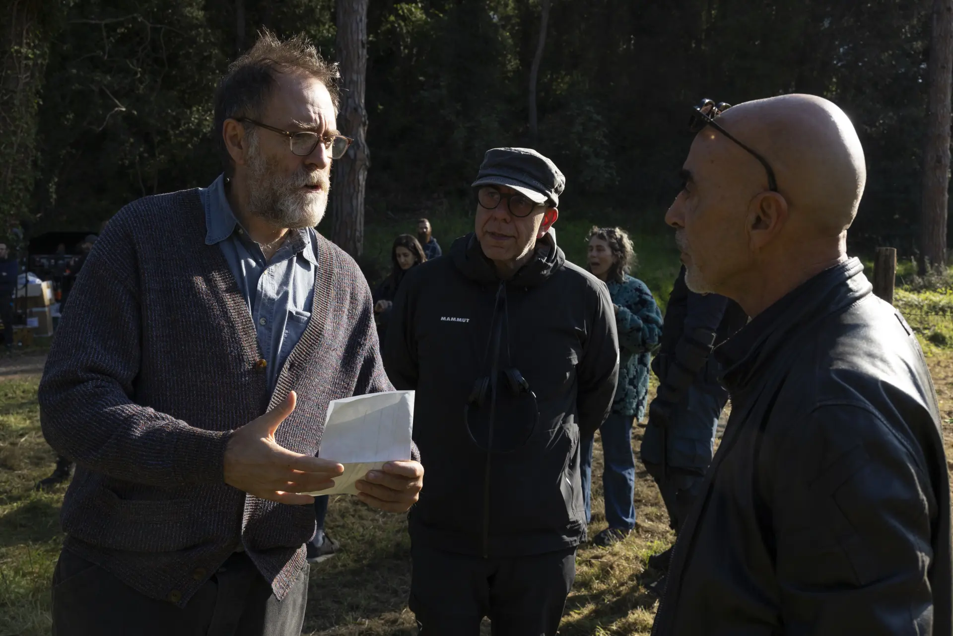 una scena dal set