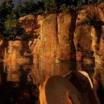 Finnish prehistoric rock paintings acoustically Digital 3D reconstruction of the painted rock of Siliävuori in Southeastern Finland. Screenshot: Paavo Rinkkala & Jami Pekkanen