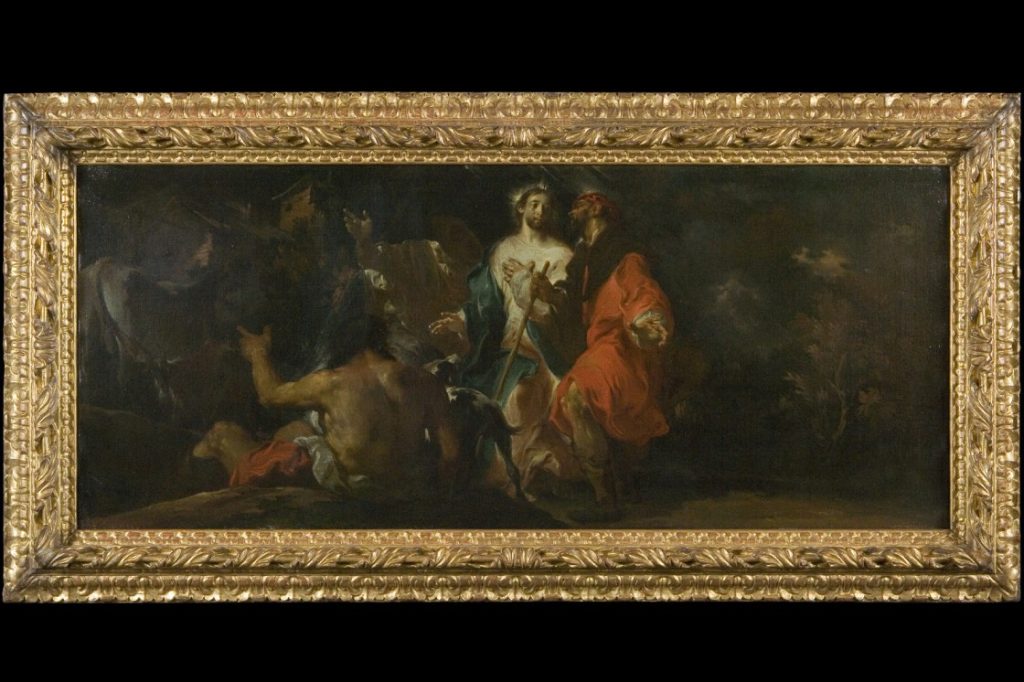 Giuseppe Bazzani, Cristo e i pellegrini sulla via di Emaus