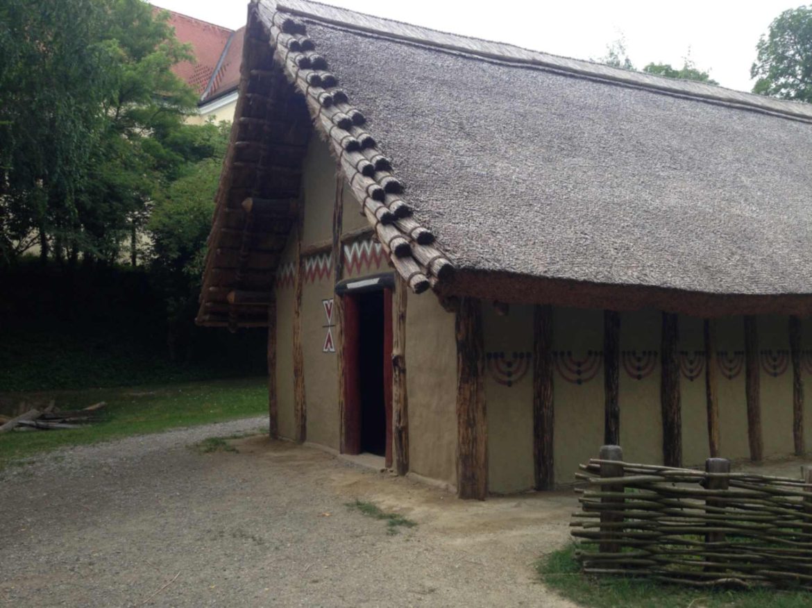 Linear Pottery Culture equality LBK Longhaus, typical LBK house, reconstruction in the MAMUZ museum (Asparn/Zaya) (C: Penny Bickle)