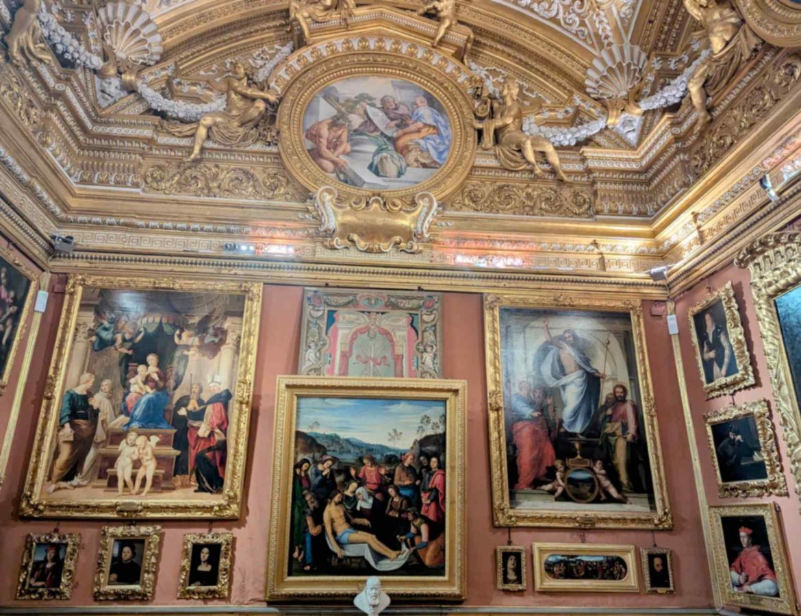 Raffaello Sanzio Madonna del Baldacchino 1506-1508 Olio su tela cm 248x216 (dimensioni originali della tavola) – cm 280x216 (con l’ampliamento del 1697)