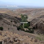 View on Zeravshan river valley from Soii Havzak (Credit - Yossi Zaidner and Team)