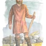 man well Sverresborg This is what the well man may have looked like. We now know that the man in the well was blue-eyed with fair skin and blond or light brown hair. And surprisingly enough from Agder. Drawing: Inga-Lill Røsberg