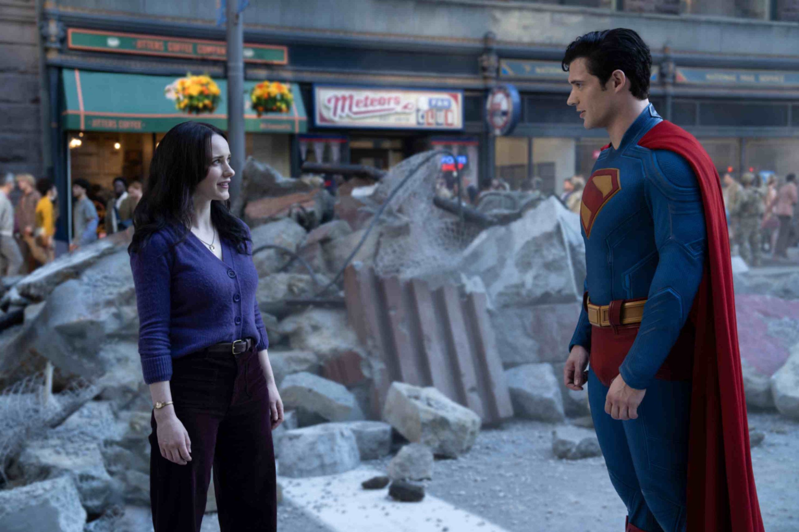 Lois Lane e Superman in una scena del film