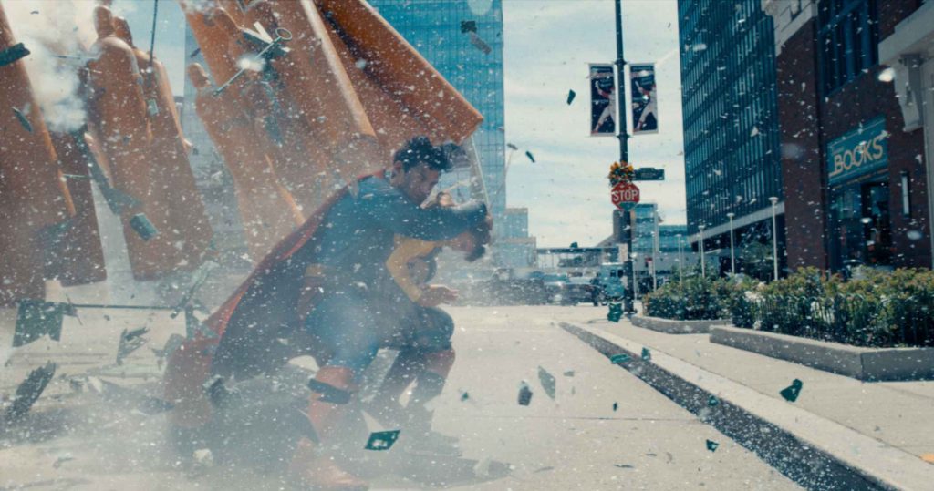 Superman in una scena del film