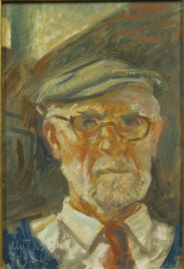 Autoritratto di Aldo Carpidipinto olio su compensato 1924-1925 altezza 58,5 cm, larghezza 51 cm