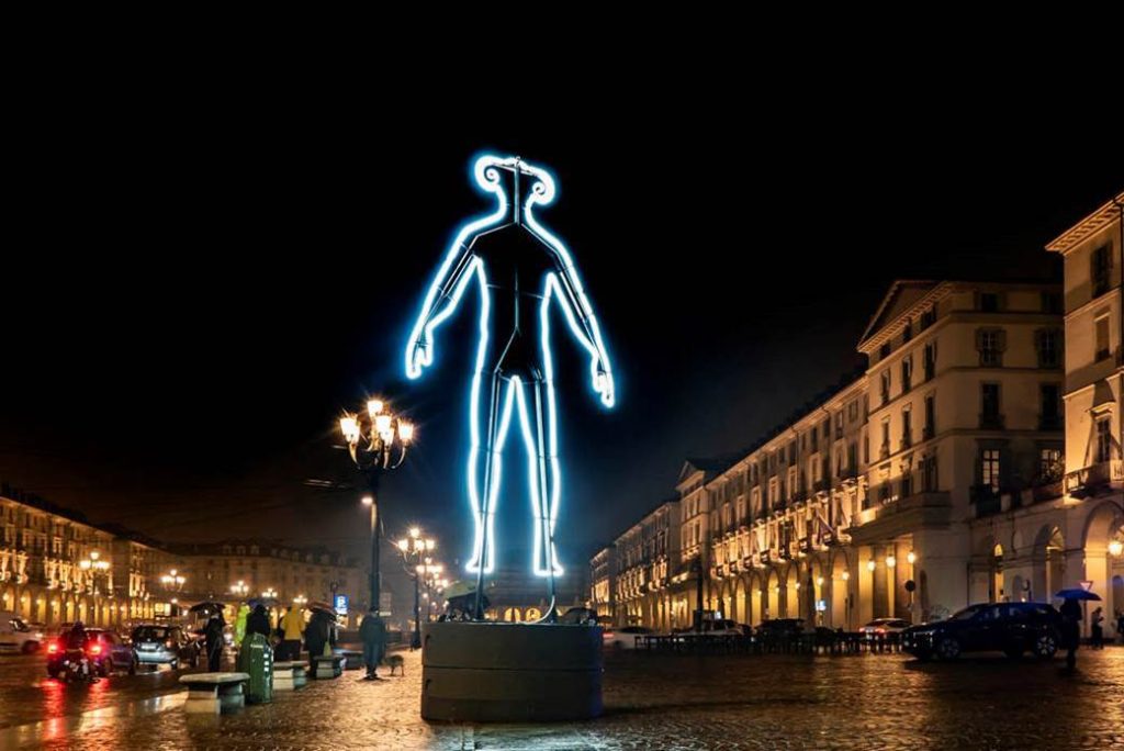 Luci d’Artista 2024, Andreas Angelidakis, VR Man. Crediti per la foto: Claudio Pastrone - FIAF