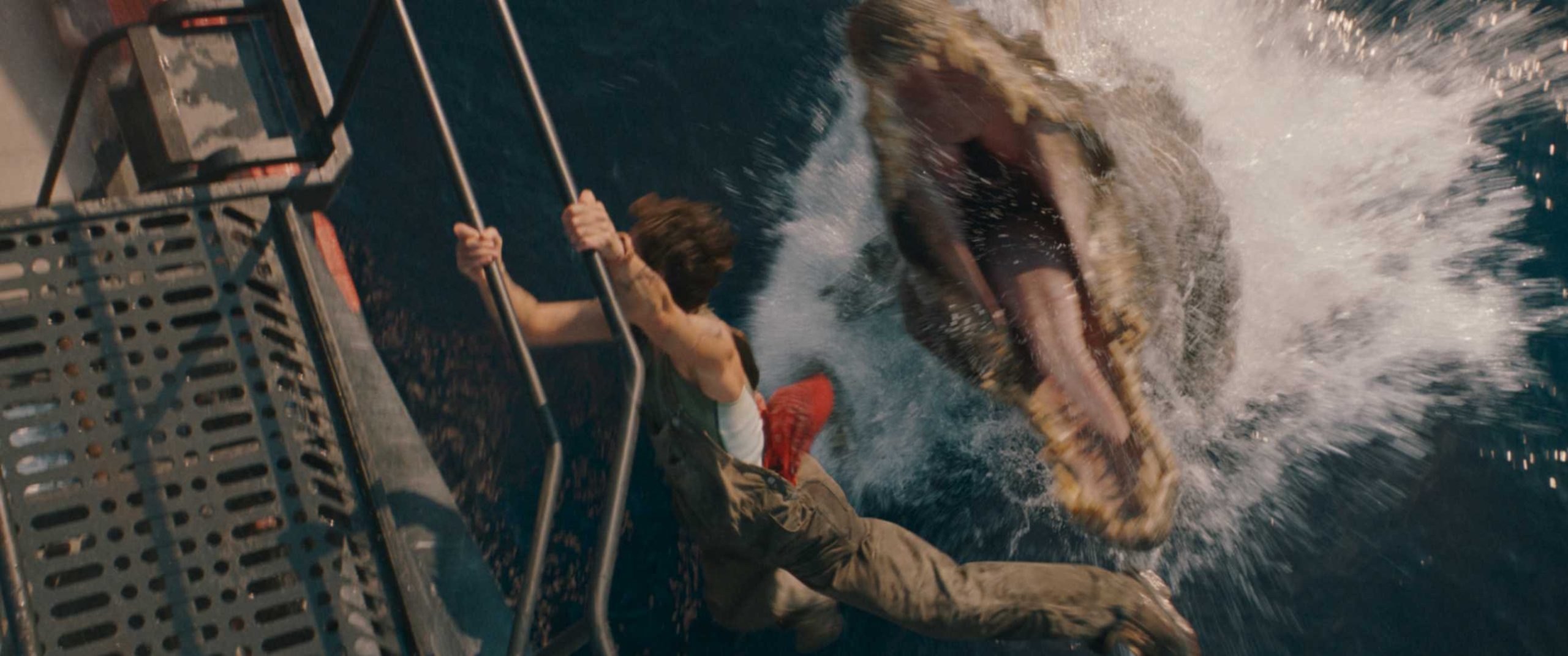 un'immagine dal film Jurassic World - La Rinascita, per la regia di Gareth Edwards