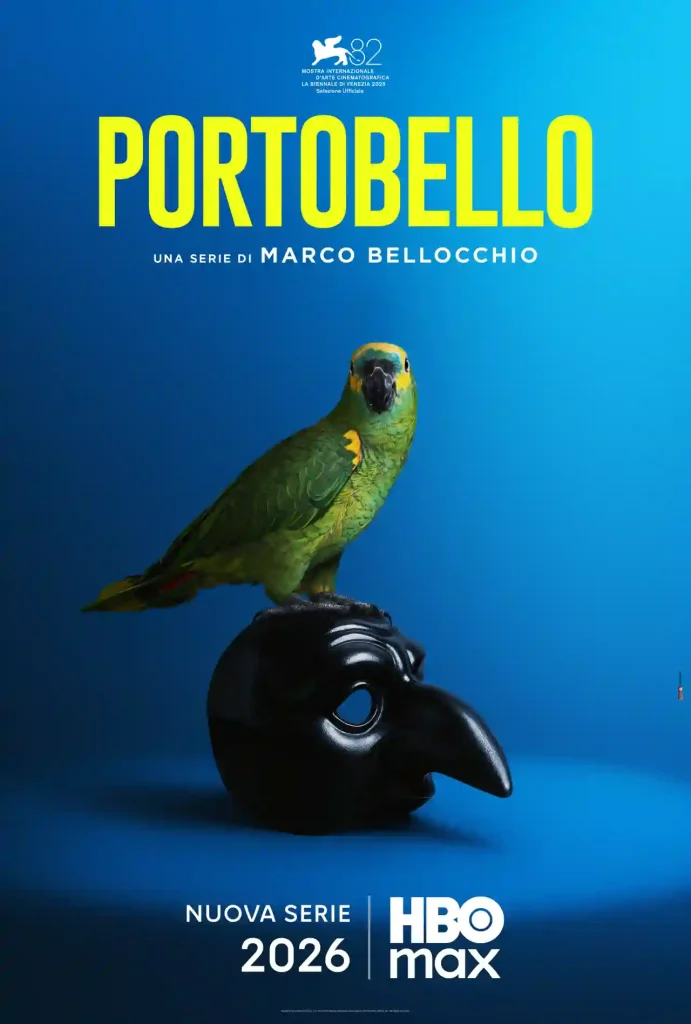il teaser poster di Portobello, serie TV di Marco Bellocchio che racconta la vicenda di Enzo Tortora
