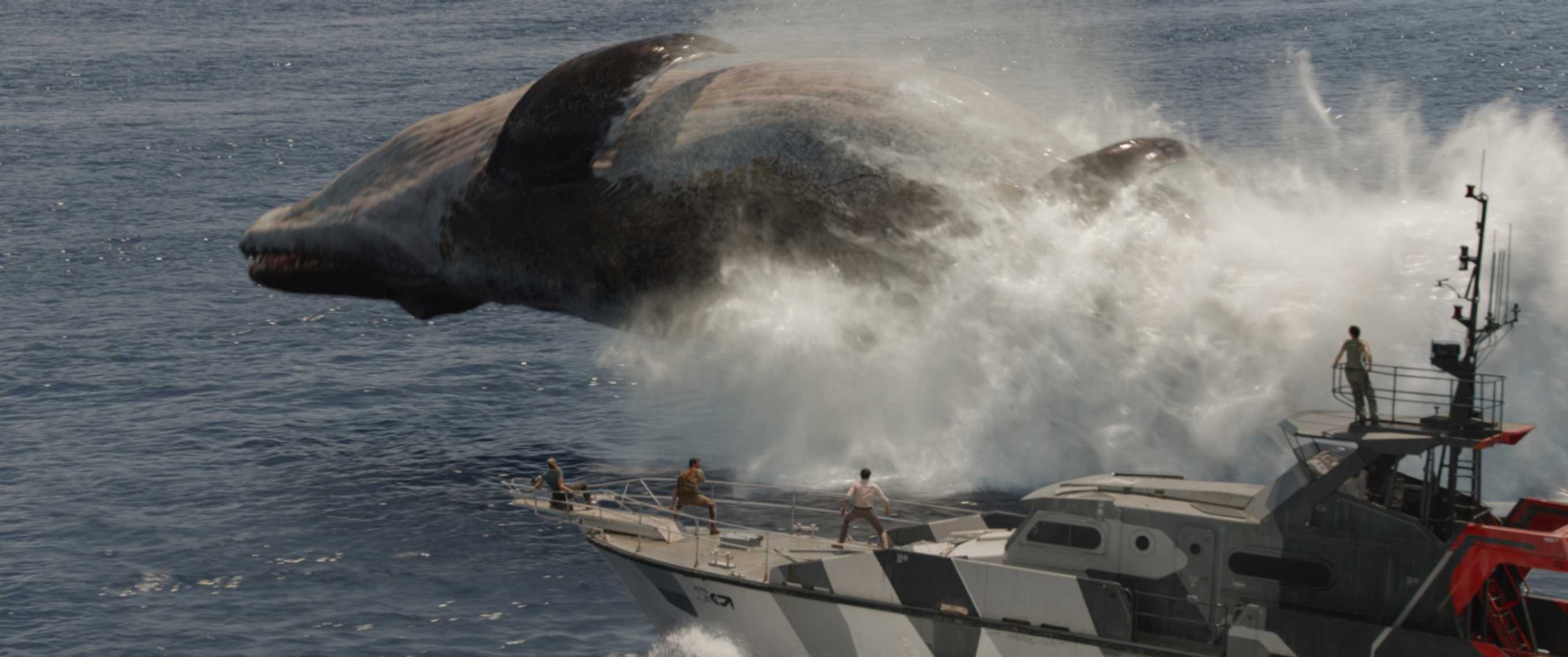 un'immagine dal film Jurassic World - La Rinascita, per la regia di Gareth Edwards