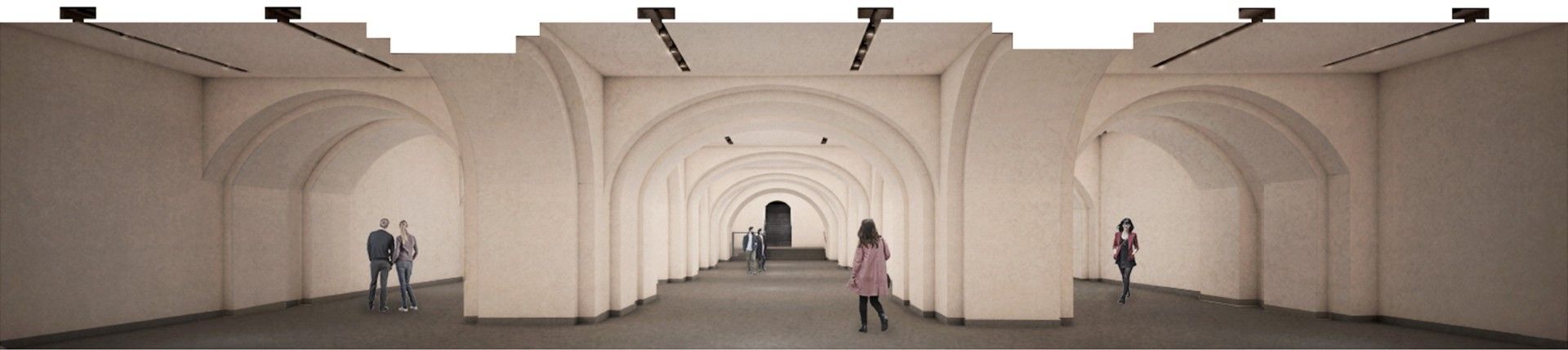 piano interrato Museo Archeologico Nazionale di Napoli rendering n. 2