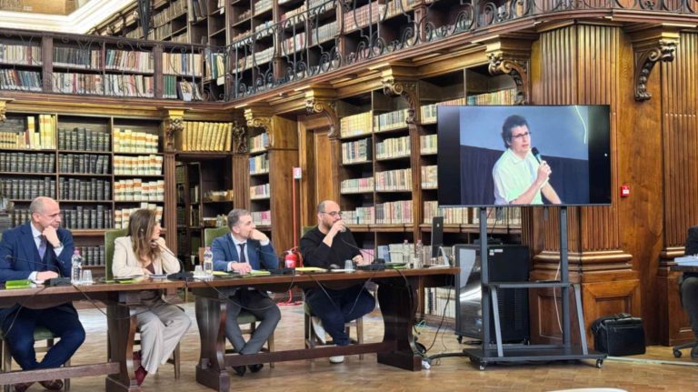 Giorgetti, Borgonzoni, Canneto, Gagliardo - Baricco in video da Archivio. Foto ©Mardo Di Natale