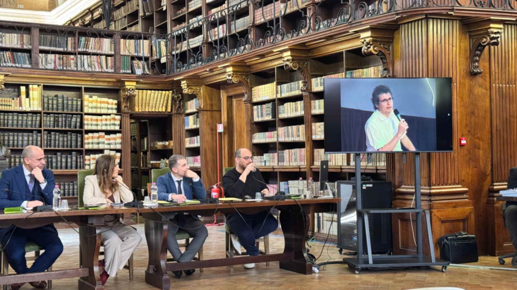 Giorgetti, Borgonzoni, Canneto, Gagliardo - Baricco in video da Archivio. Foto ©Mardo Di Natale