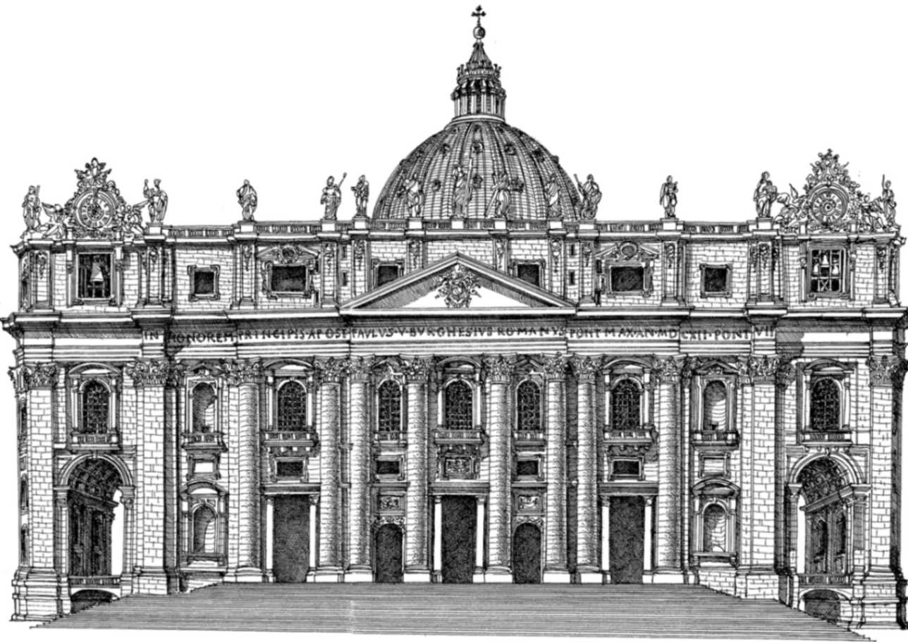 Immaginare Roma. Le prospettive impossibili di Francesco Corni San Pietro facciata