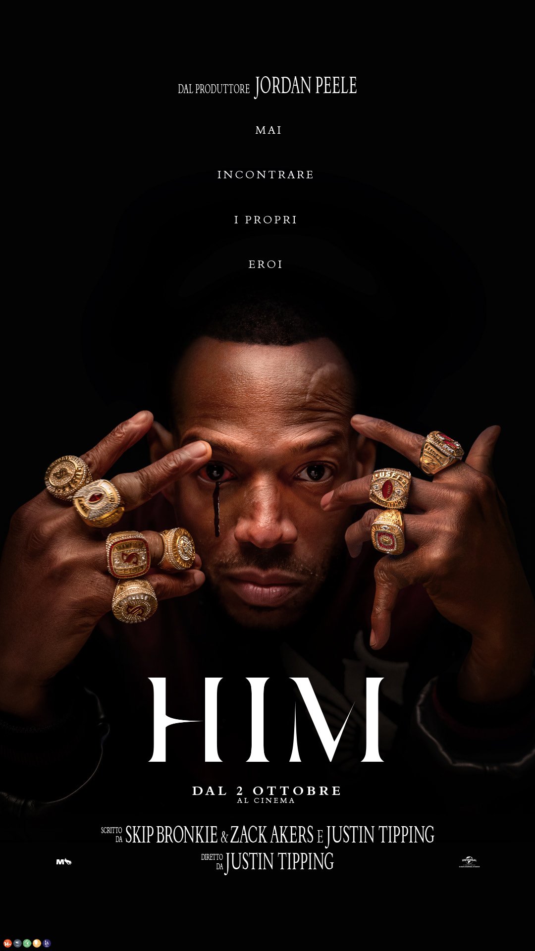 il poster del film Him, regia di Justin Tipping