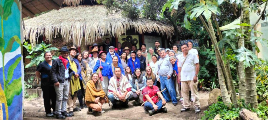 Community engagement of study co-authors with the Guardia Indígena Muisca from the Bogotá Altiplano to discuss the research results and their presentation in a way that respects local history, values and traditions. Photo Credits: Andrea Casas-Vargas/Universidad Nacional de Colombia