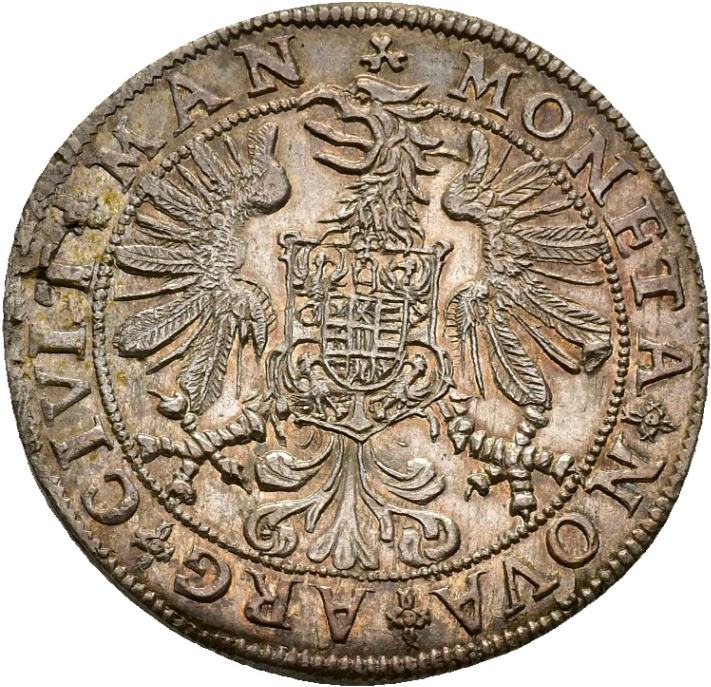 Tallero d'argento Vincenzo I Gonzaga duca di Mantova, rovescio