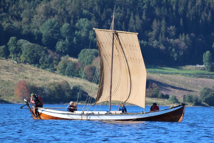 This type of sailing boat is known as a faering. It was built at a folk high school in Norway as part of Greer Jarrett's research project. Photo Credits: Greer Jarrett