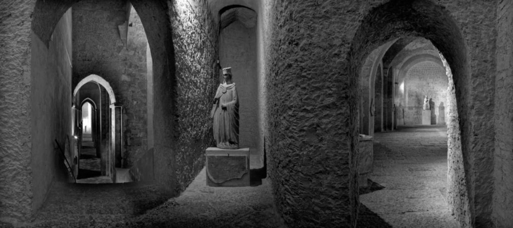 Certosa di San Martino: un'immagine dai sotterranei gotici