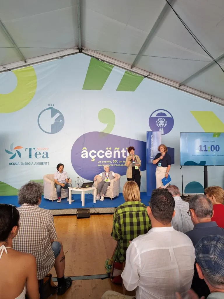 Flavio Soriga e Bianca Pitzorno Accenti. Foto di Giuseppe Fraccalvieri